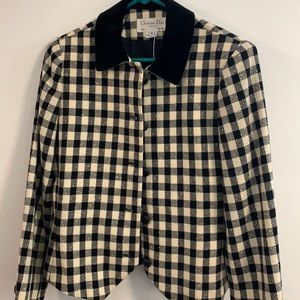 Dior Black and White Checkered Blazer